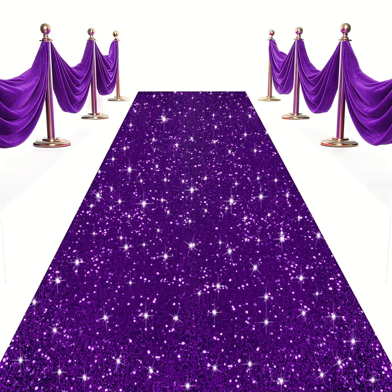 TEMU 1pc 4x20ft Carpet Runner For Party Wedding Aisle Runners Sequin Aisle Runner For Wedding Ceremony Glitter Aisle Runner Rug Outdoor Carpet Runner For Wedding Bridal Shower For Party Decoration