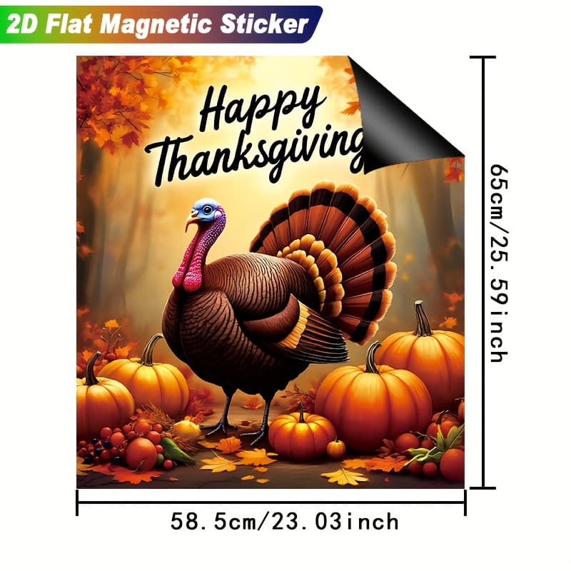 TEMU 2-pack Halloween Turkey And Pumpkin Stickers, Durable Dishwasher, Fridge, And Washing Machine Decor, Cute Autumn Design (pumpkin, Leaves), Self-adhesive Easy To Peel, Christmas Decoration