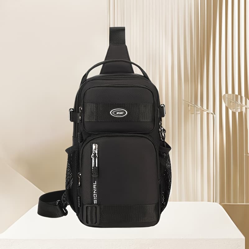 TEMU Chest Bag, Large Capacity Crossbody Bag, Fashionable Cycling And Hiking Bag, Zippered Commuter Shoulder Bag, Multi-pocket Waist Bag, Ideal Easter Gift, Bike Bag