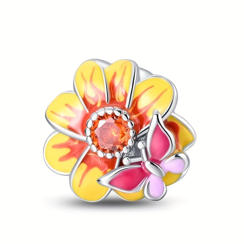 TEMU A Silver-plated Flower Bead Is Perfect For Original Bracelets, Necklaces, And Pendants As Gifts For Women, Suitable For Everyday Use, Birthdays, Parties, And Holidays