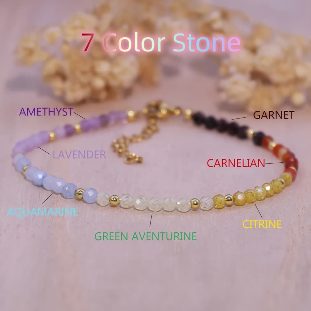 TEMU 1 Pc -color Fairy Delicate Small Natural Stone Beads Handmade Bracelet, Elegant But , Young And !