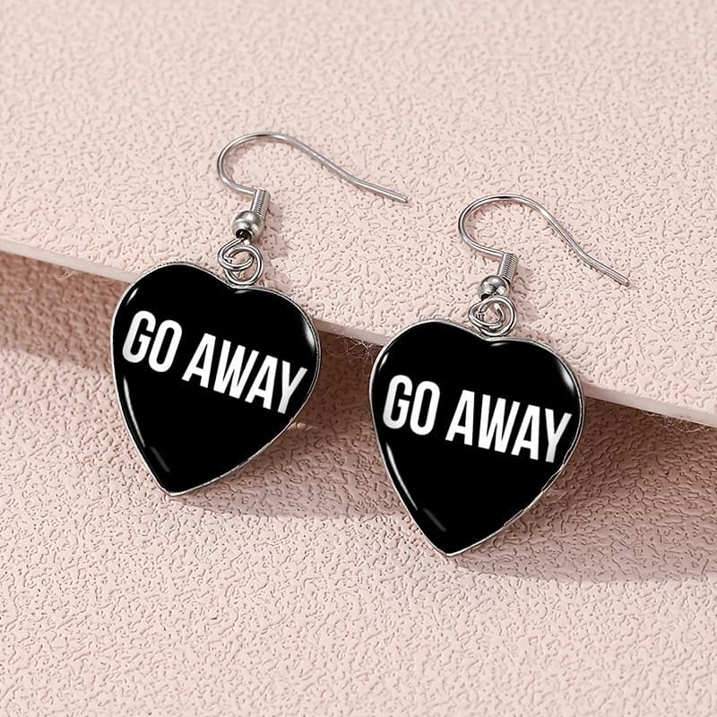 TEMU 1 Pair Of Ear Studs Heart-shaped Earrings