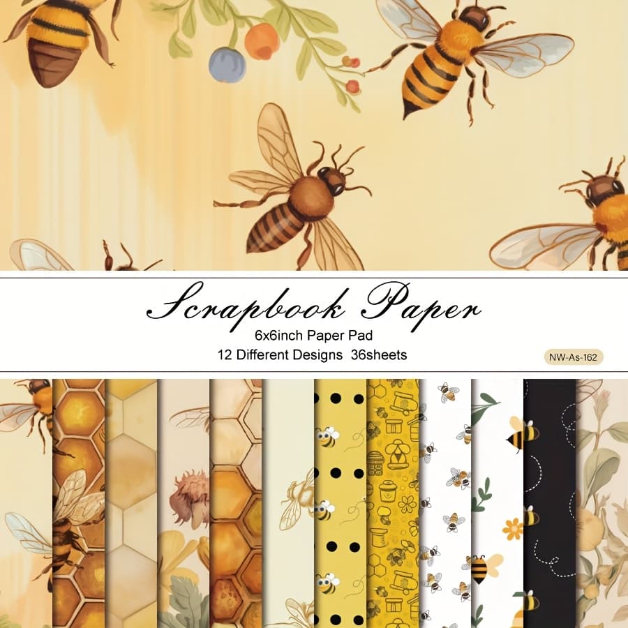 TEMU 36 Sheets Paper Pad, 6×6'', 12 Different Designs, Diy Decorative Background Card Making Supplies, Diary Scrapbooking Kit Aesthetic Gift Wrapping -