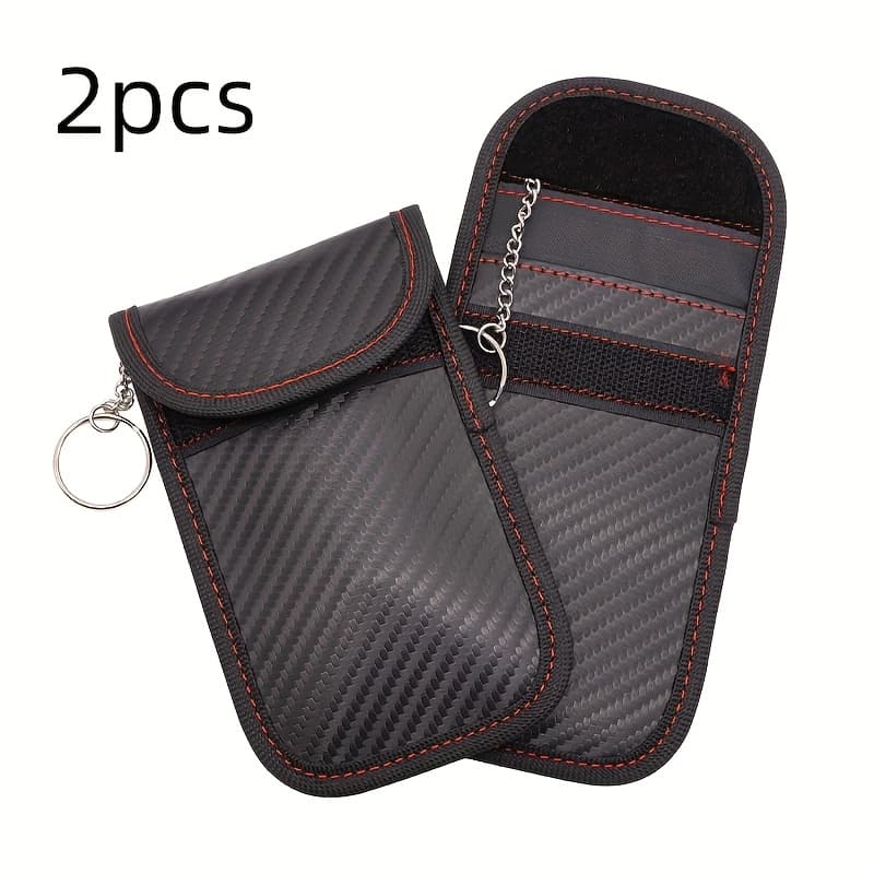 TEMU 2pcs Faraday Pouch For Key Fob Rfid Signal Blocking Bag Car Key Bag