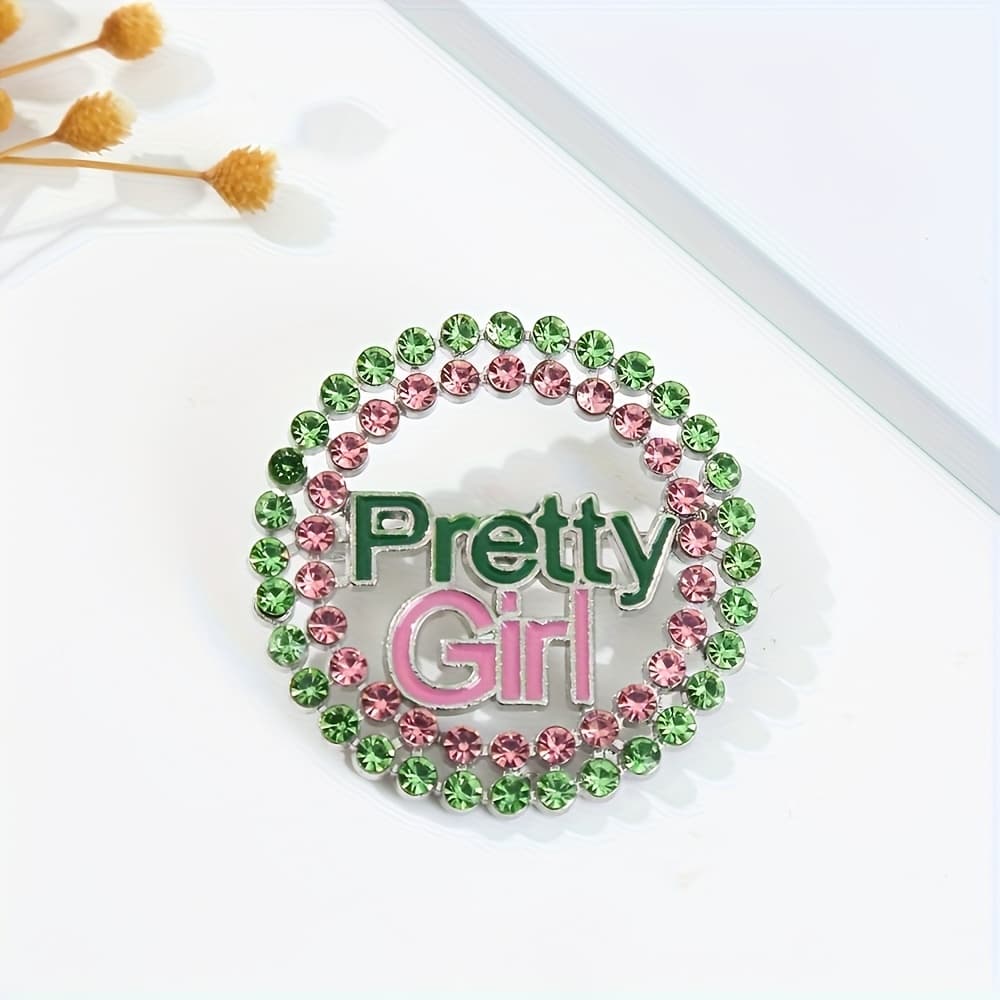 TEMU Bohemian Style Niche Design Creative Greek Letter Daily Simple Versatile Women's Fashion Brooch