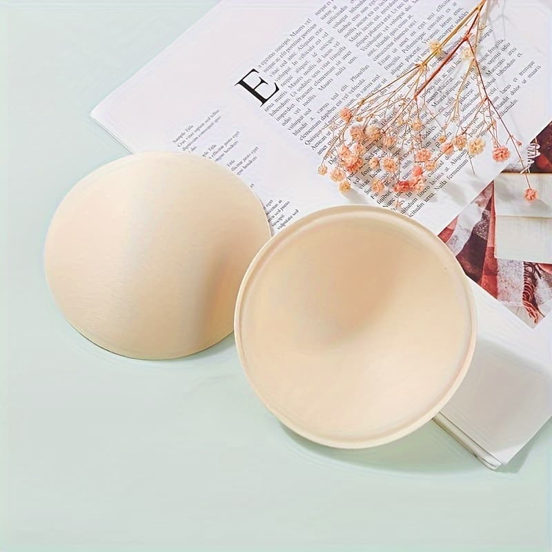 TEMU 3 Pairs Of Breast Pads Inserts Women's Thin Sports Bra Sponge Lining Pads Bra Inserts Push-up Bra Swimsuit Chest Pads