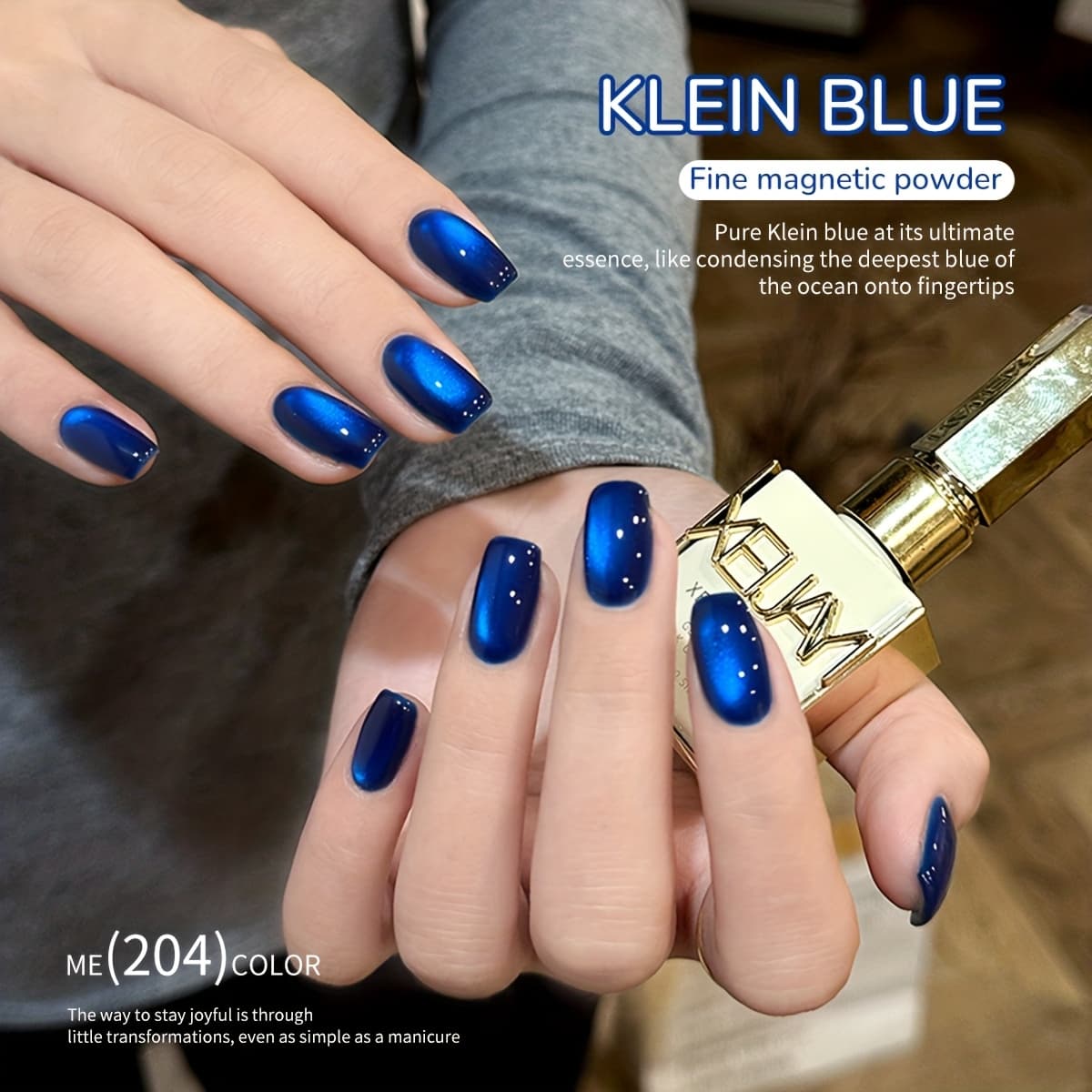 TEMU Magnetic Gel Polish - Shimmering Magnetic Swirl Nail Art Gel For Diy Manicure, /korean Beauty For Women' & At- Nail Care ( Magnetic Cat-eye Effect)