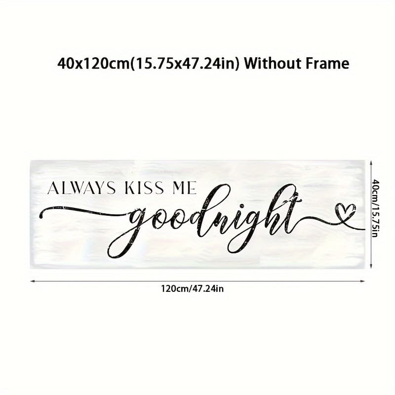 TEMU 2d Flat, 2d Flat, 1pc Canvas Print For Master Bedroom, Large Size Wall Art With Sign, Perfect Over Bed Wall Decor, No Frame