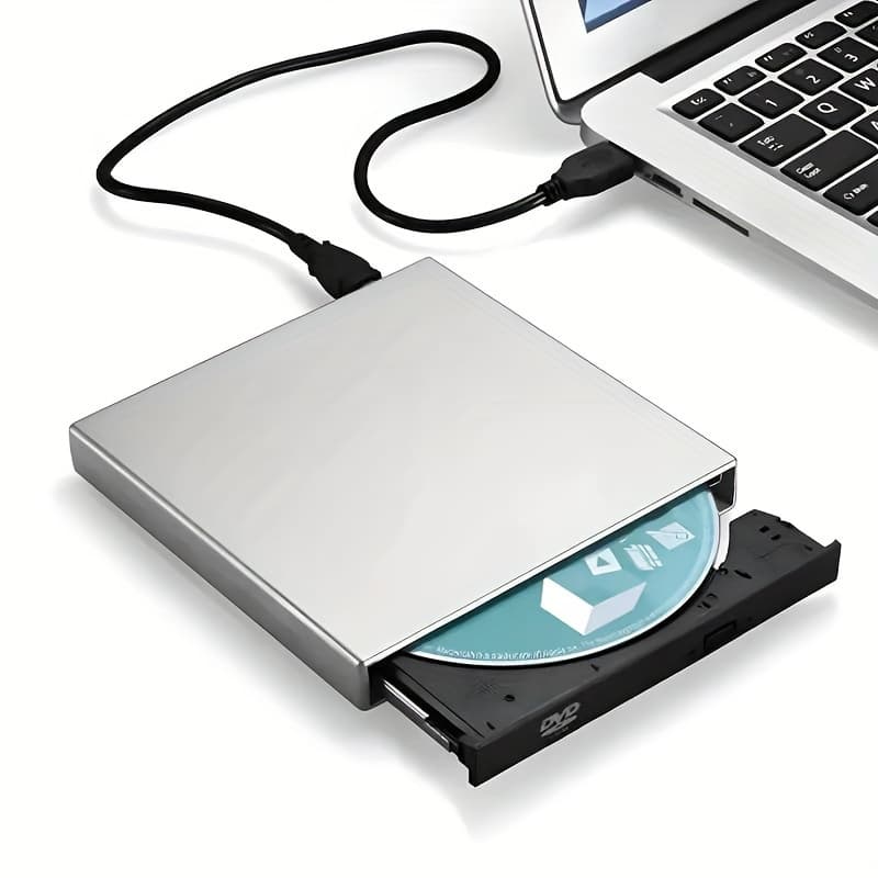 TEMU Vvia Usb 3.0 & Usb-c External Cd/dvd -in-1 Portable , 24x Cd & 8x Dvd Rw Burner, For Windows/ /, Compatible With Laptop Desktop (black), System Installation | Laptop Accessory | Performance
