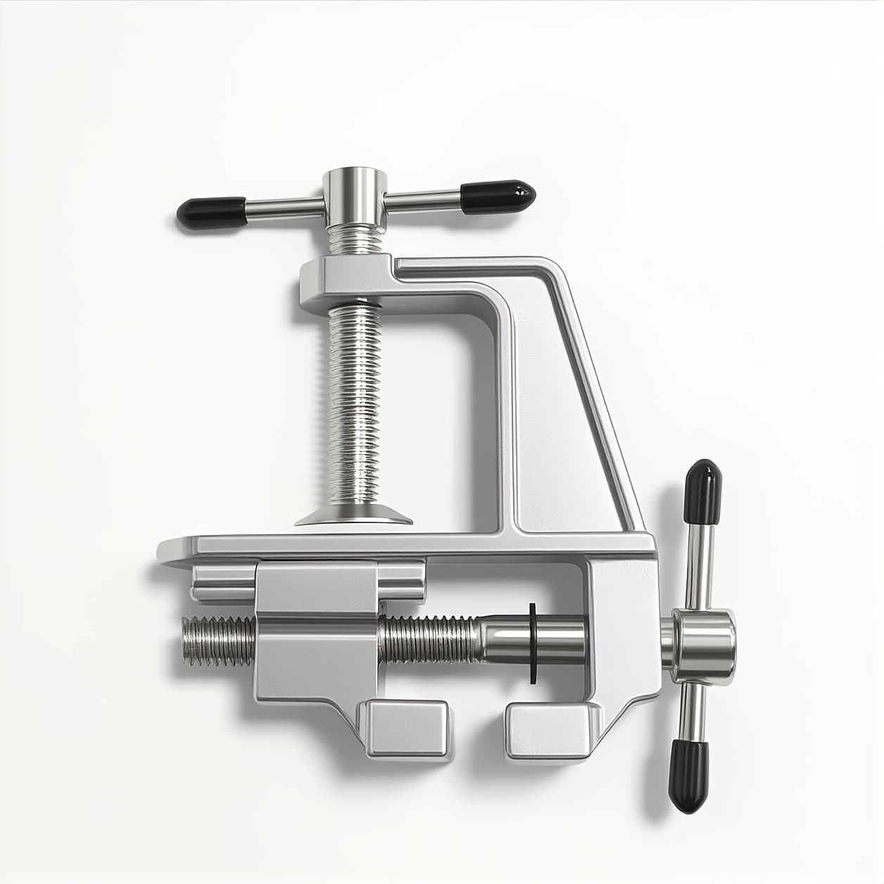 TEMU 1pc Multi-functional Aluminum Alloy Bench Vise, Mini Bench Vise, Adjustable Desktop Clamp, Jewelry Electronics Workbench Mini Clamp, Manual Hand Tool, Handheld Work Clamp, Metal Clamp