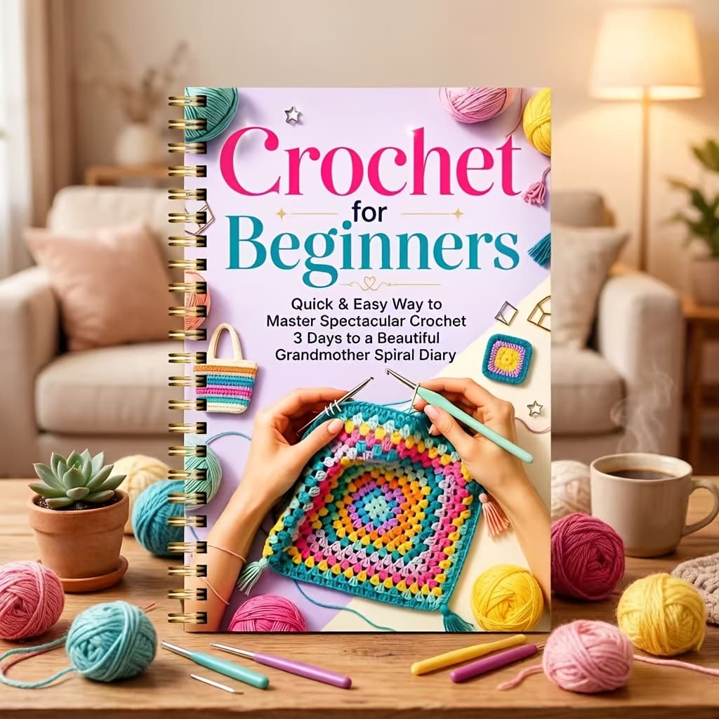 TEMU Learning Basic Knitting Techniques And Projects, 72-page Knitting Crochet Journal, Aesthetic Notebook Designed For Crafters, Students, And Teachers, For Organizing Knitting And Crochet Projects thumbnail 2