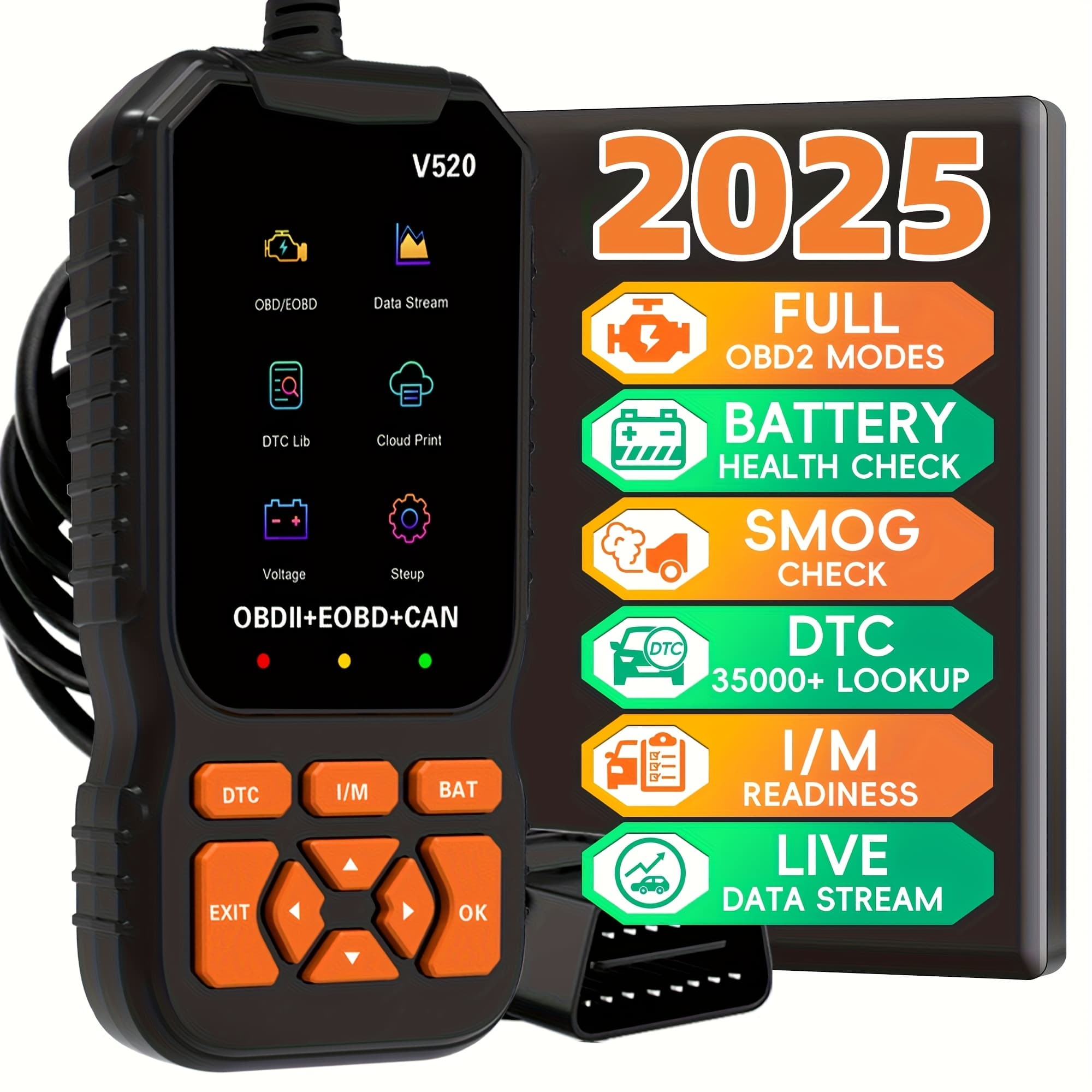 TEMU Scanner - Advanced Car Diagnostic Tool With 35, 000 Dtc, Engine Light Reader & Code Remover, Usb-powered, Fits All Vehicles , Vehicle Scan Tool | Obdii | Durable Code , Without Battery