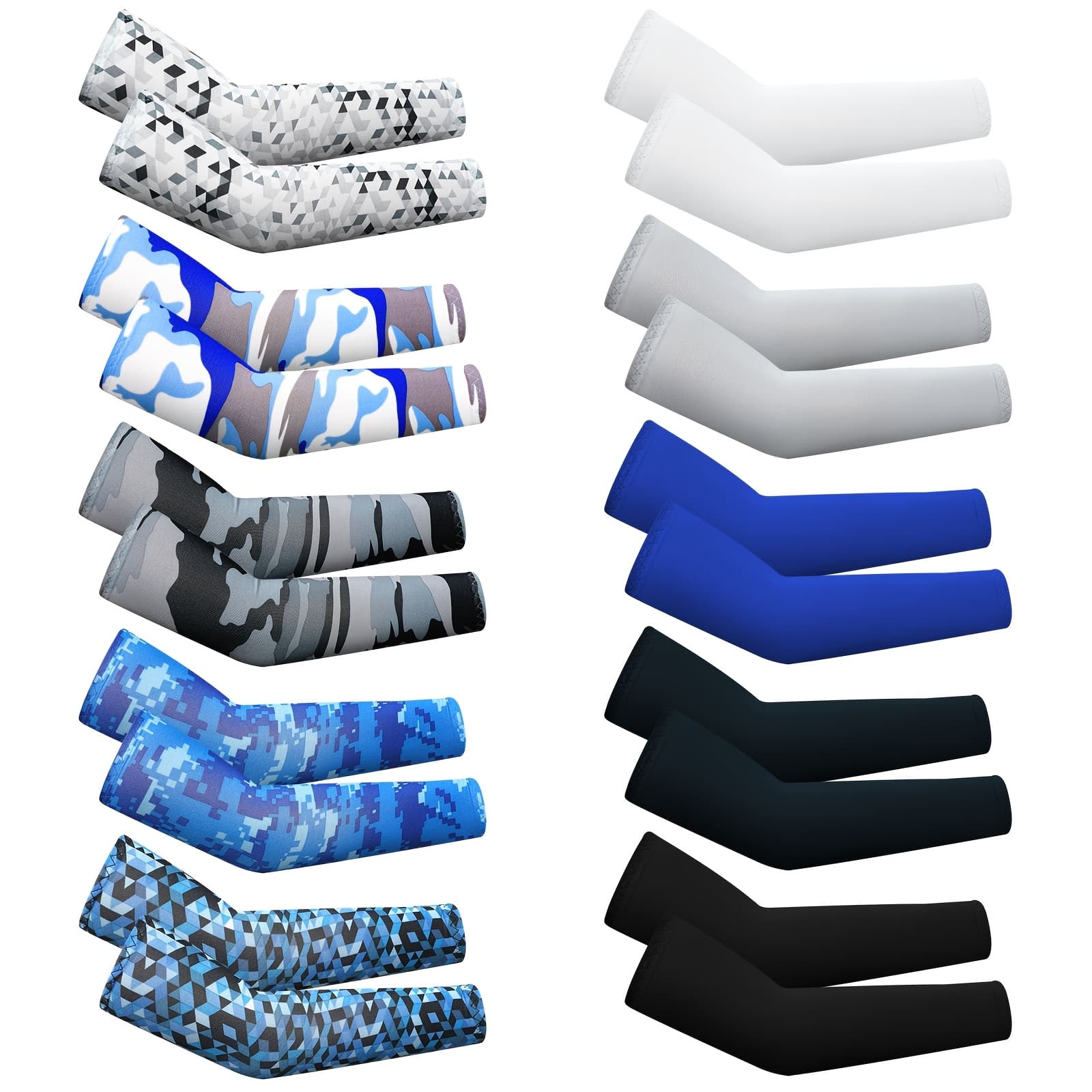 TEMU 10 Pairs Arm Sleeves Baseball Compression Sleeve Cooling Arm Cover