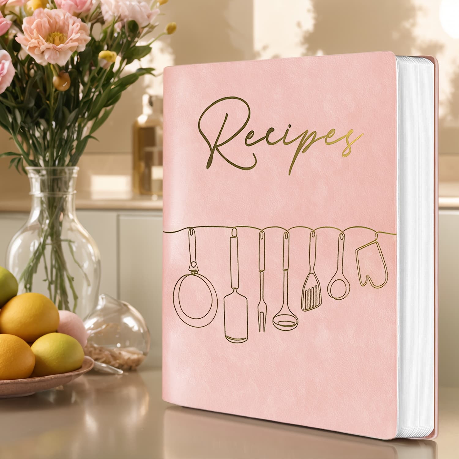 TEMU Stylish Recipe Book, Blank Cookbook Holds 144 Recipes With Durable | Write & Organize Your Own Recipes Notebook