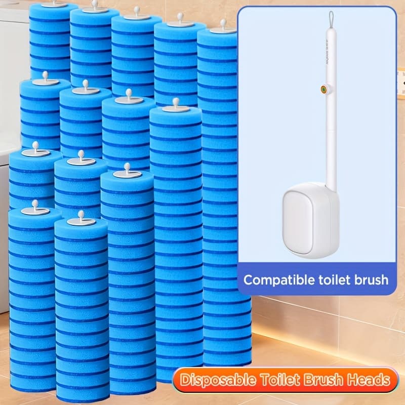 TEMU Toilet Bowl Cleaner Wand Refills, 30pcs Disposable Toilet Brush Refills, Replacement Heads For Toilet Cleaning System
