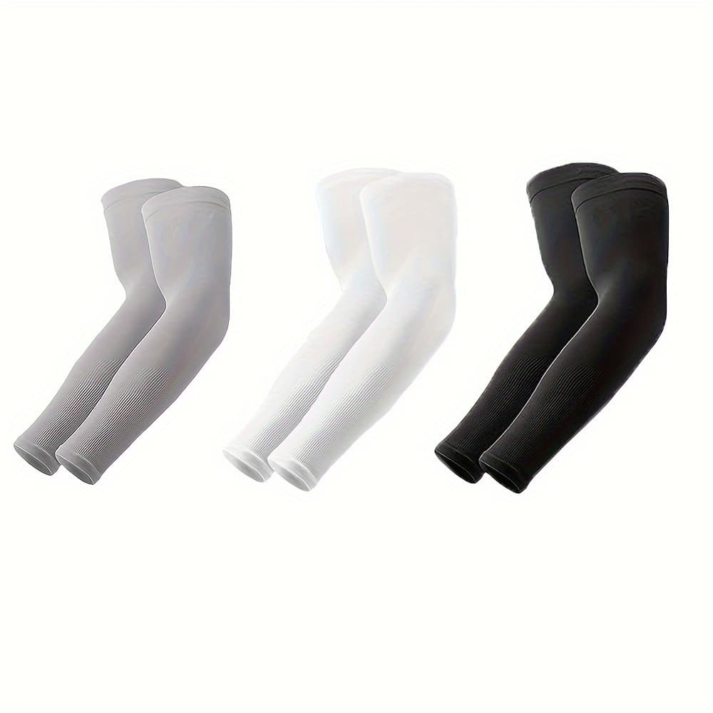 TEMU 3 Pairs Of Ice-sensitive Sunscreen Ice Sleeves Breathable Stretch Quick-drying Fabric Summer Sports Cycling