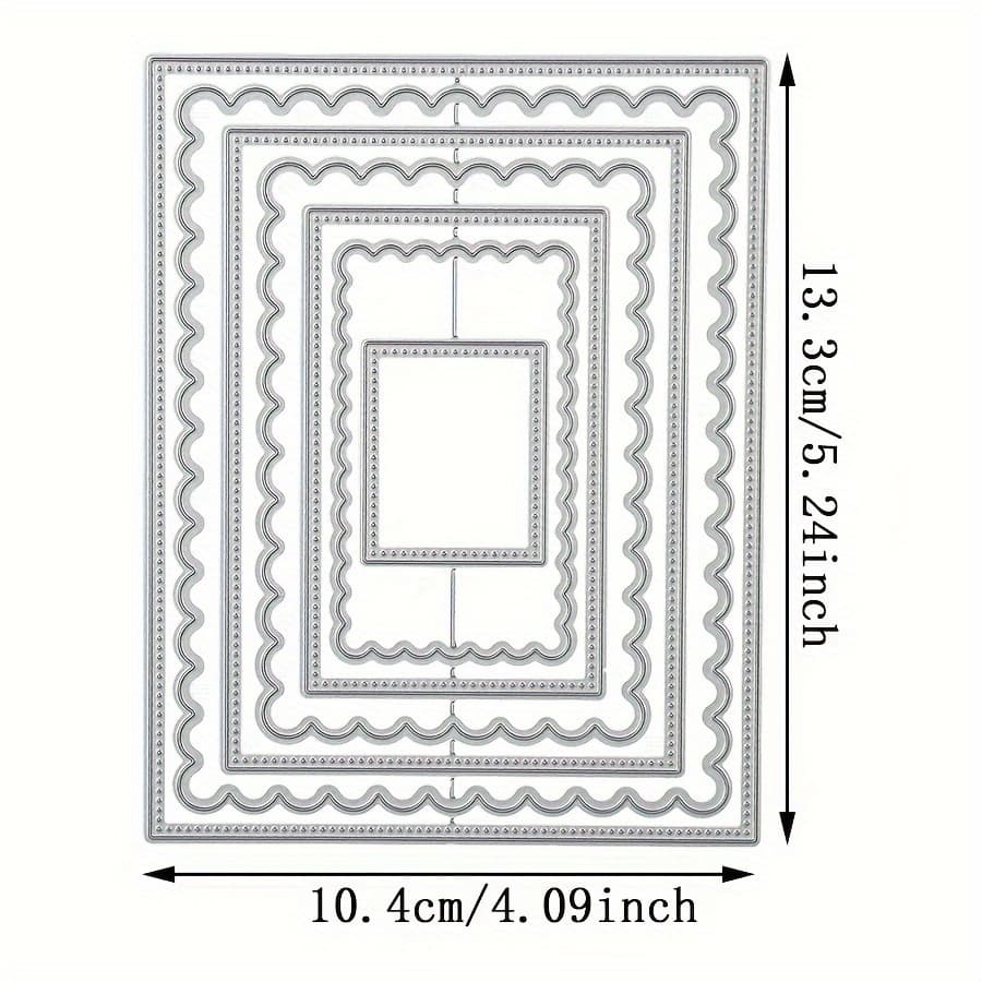 TEMU 1pc Corrugated Rectangular Frame Metal Cutting Die