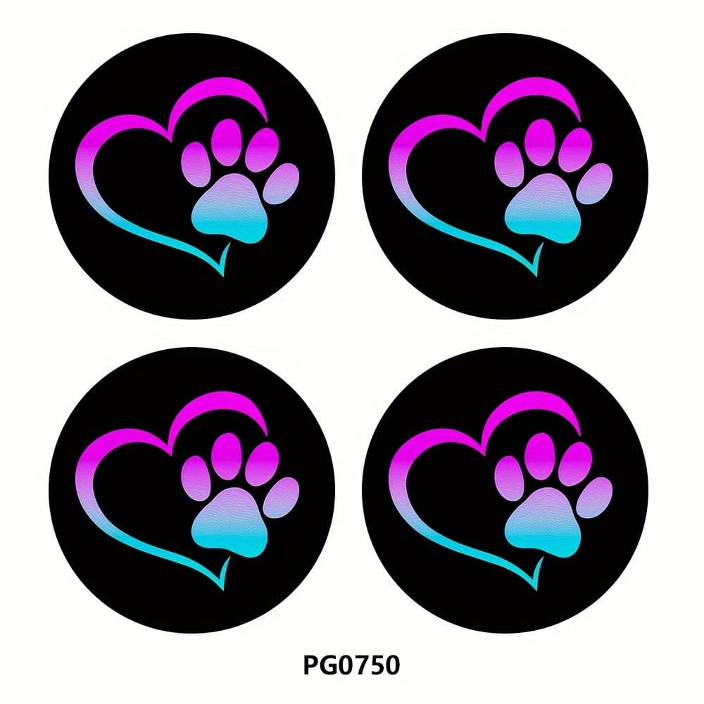 TEMU Set Of 4 Decorative Cup Coasters For Cars, Featuring A Love . Universal Coasters, Measuring 2.75 Inches, Are Perfect For Holding Water Cups And Beverages, In Attractive Colors