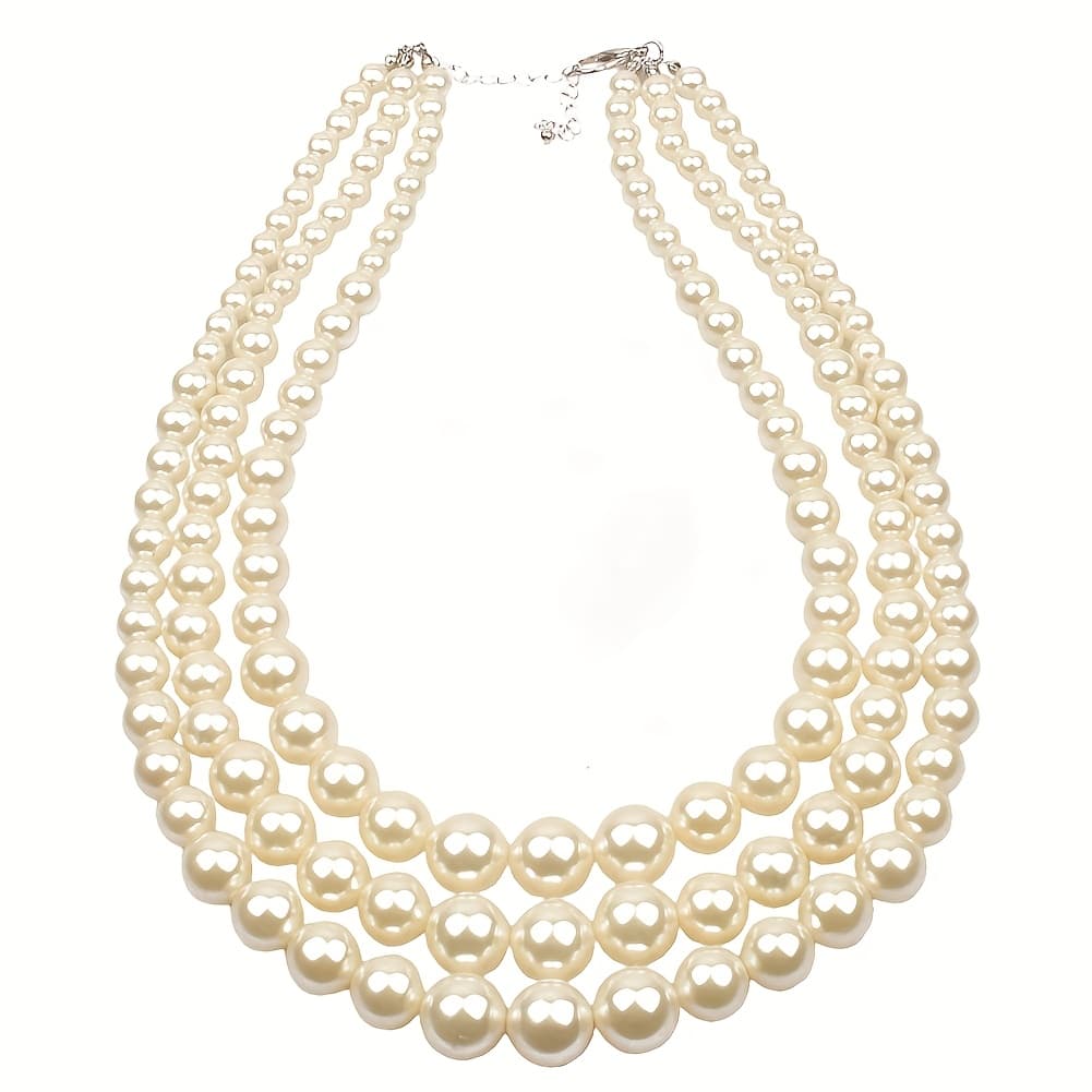 TEMU 3 Strings Of Freshwater Pearls Necklaces, Luxurious Style, Suitable For Daily Gifts For Wives, Mothers, And, Valentine's Day, , Halloween, Thanksgiving, Christmas, With Free Gift Boxes
