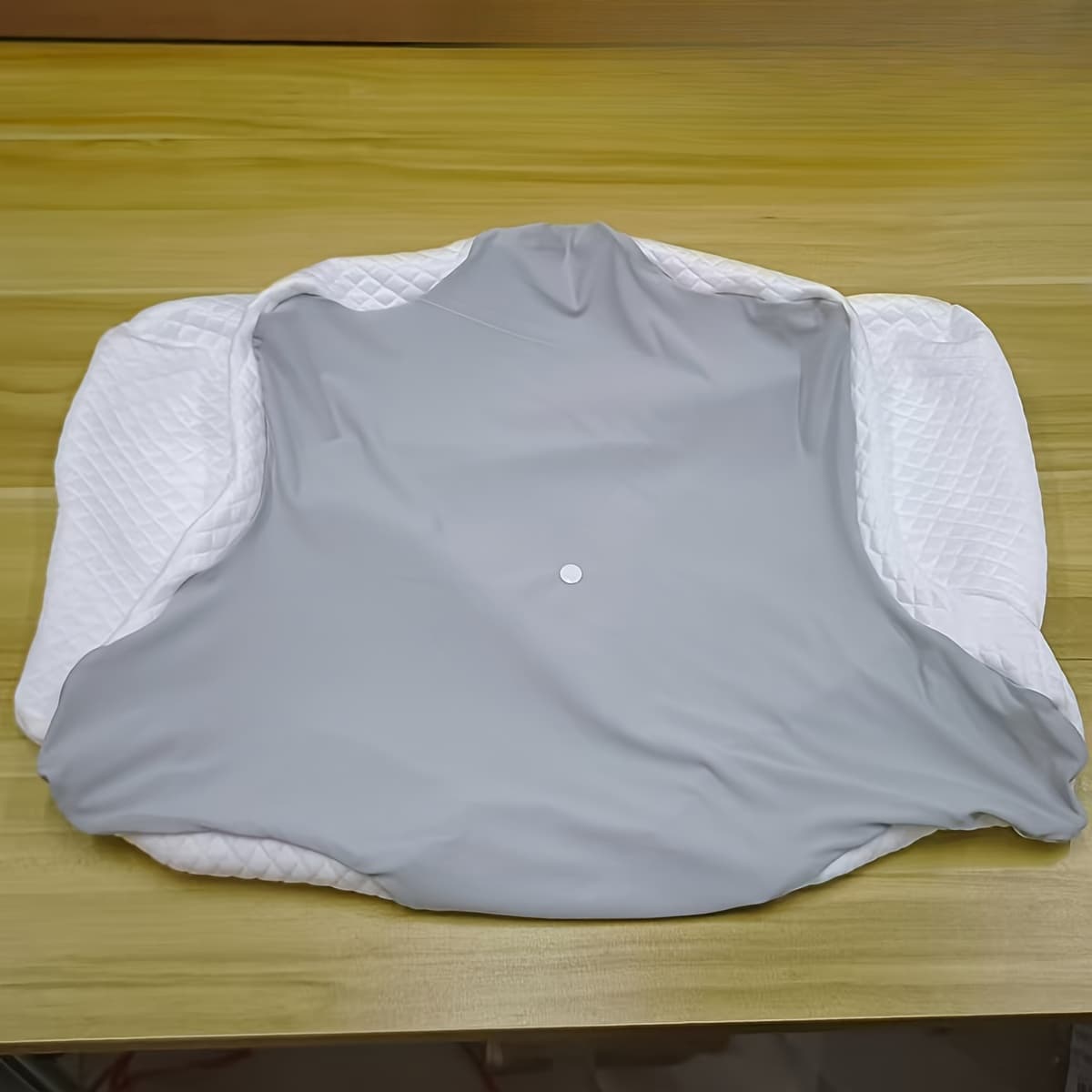 TEMU -shaped Pillowcase - Ergonomic Neck Support, Soft & Cooling, Machine Washable, Light -friendly Fabric, Perfect For Sleep, Ideal For