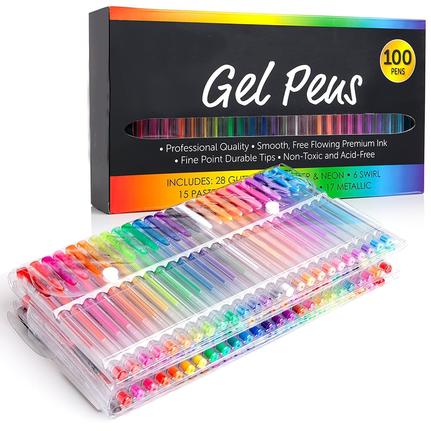 TEMU Neutral Pen Watercolor Pen Pp Material Abs Color Powder Suitable For Painting