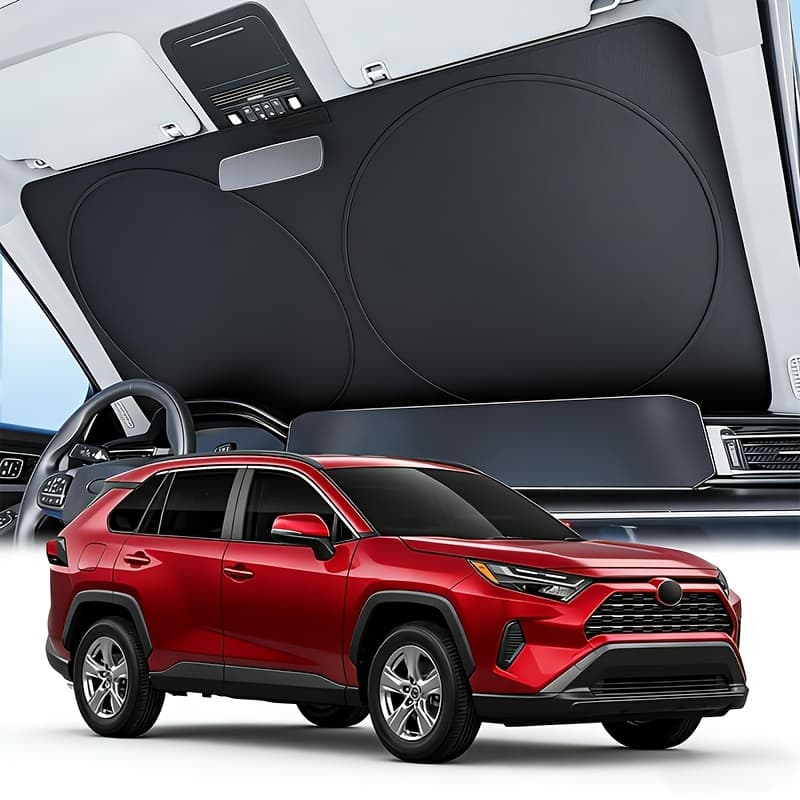 TEMU Car Windshield Sunshade, Portable Car Sunshade Protection Curtain, Car Sun Canopy, Foldable For , Durable And , , Compact Car Interior, Convenient Car Sunshade Additions, Car Privacy Curtain
