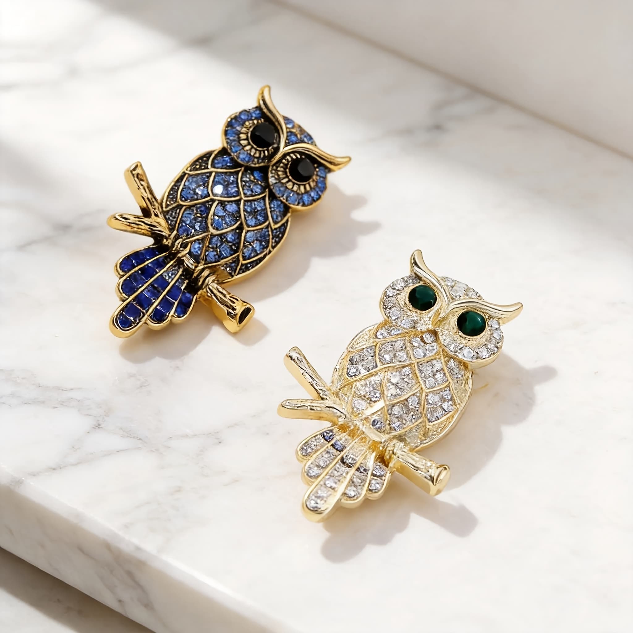 TEMU 2pcs Elegant Brooch With Sparkling Crystals - Stylish Accessory For Jackets, Dresses, And Crafts, Perfect Gift For Parties & Valentine's Day