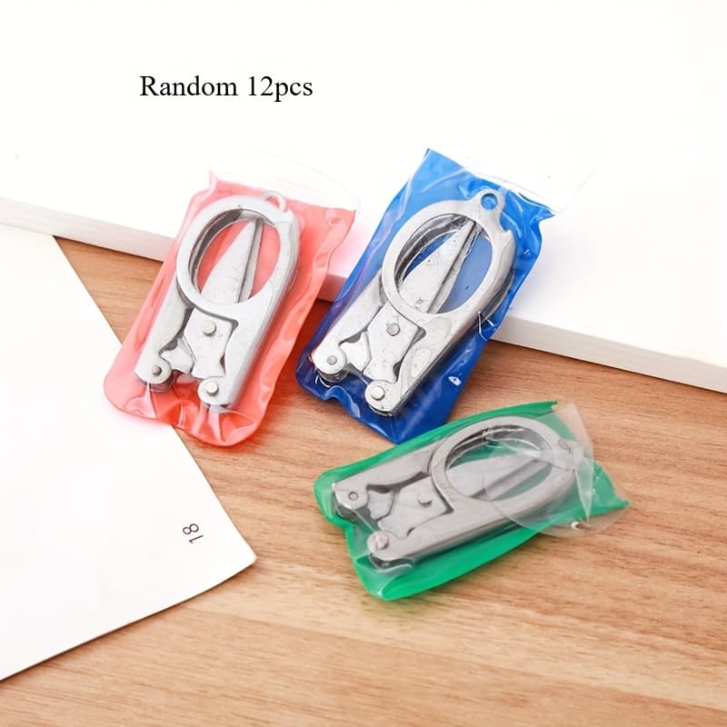 TEMU Random Color Portable Folding Small Scissors, Travel Scissors, Large Folding Scissors, Street Vendor Scissors