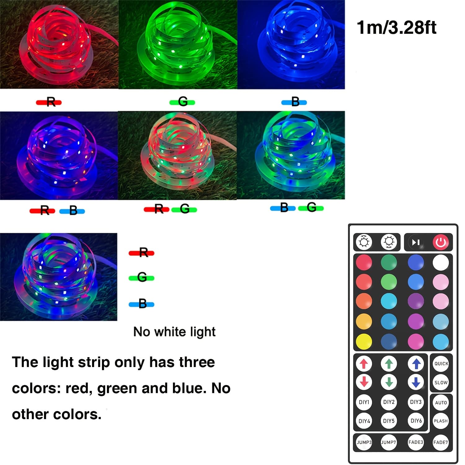 TEMU Led Strip Lights 5m/10m/15m, 45leds/m, Usb Powered, Flexible Decoration Lighting With 3 Button Control, Static And Dynamic , For Bedroom, Ceiling, Party Ambiance