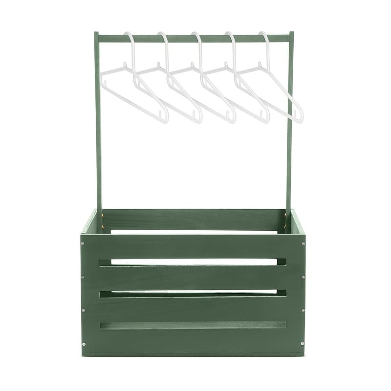 TEMU 1pc Wooden Shower , Wood Hamper New Gift Basket With Handle Gender Reveal Storage Box For Pregnancy New Parent (sage Green, Classic)