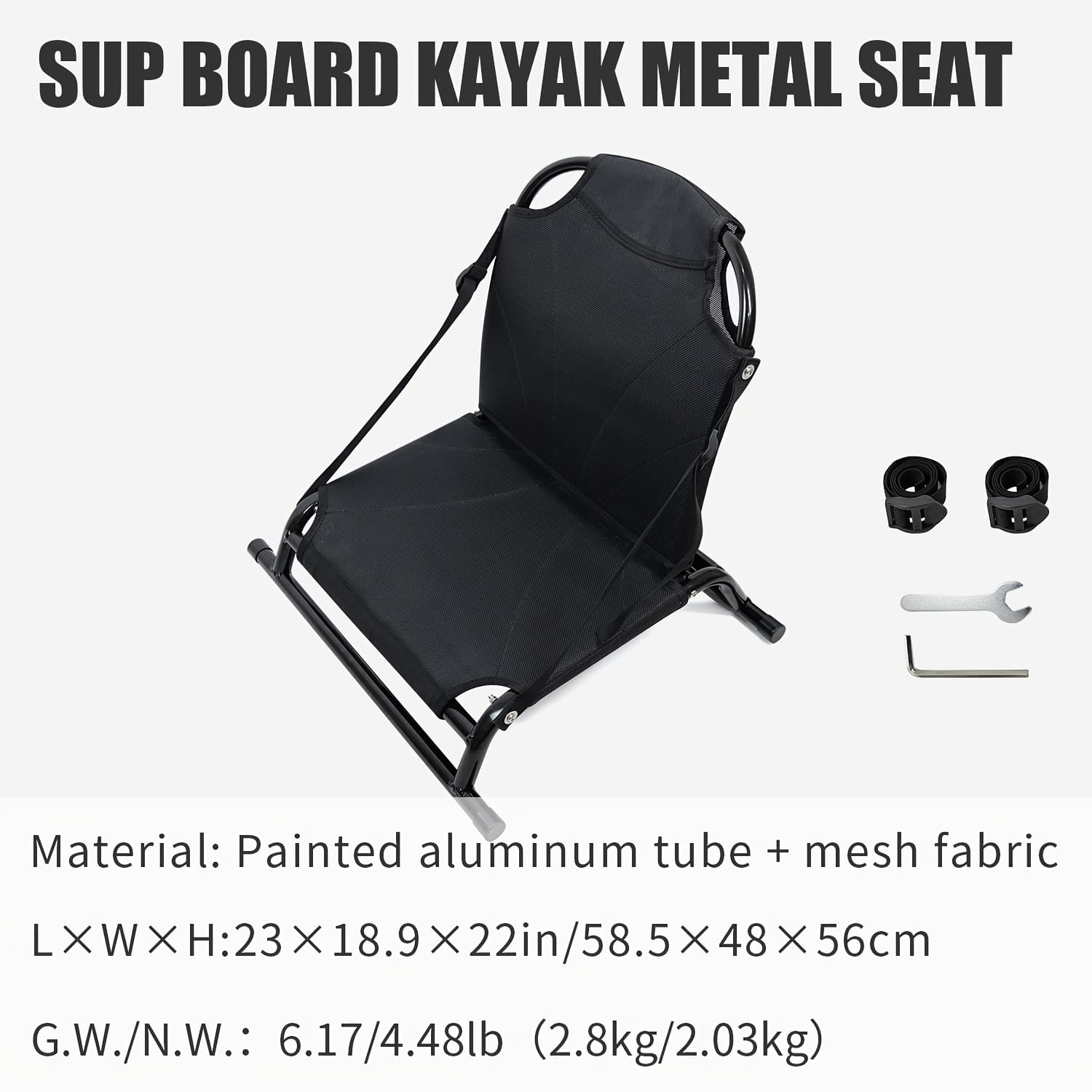 TEMU 1 Koetsu Metal Seat | Suitable For Paddleboards, Kayaks, And | Adjustable Backrest | Professional Fishing Seat | Comfortable And Stable Design | Aluminum Alloy