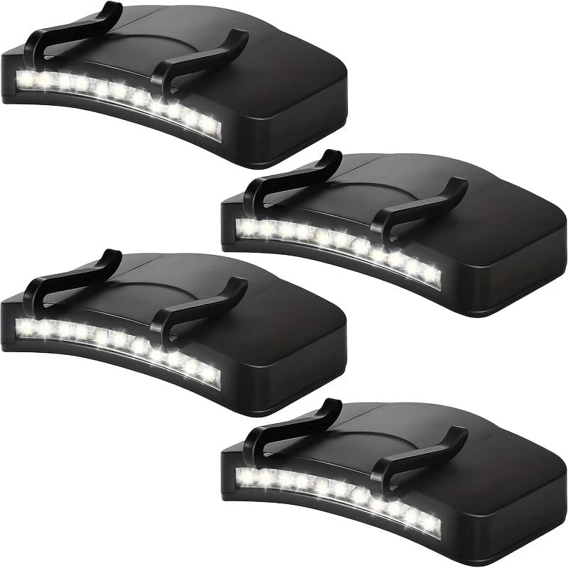 TEMU Led Headlight For Outdoor Camping - Clip-on Hat Flashlight, Suitable For Outdoor Fishing, Camping, Hunting, Mountaineering, And Of Outdoor Sports.