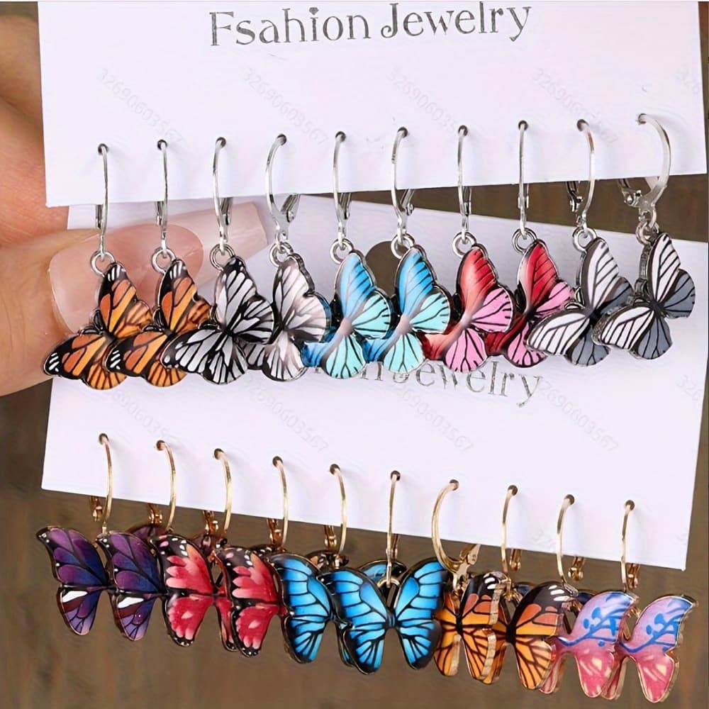 TEMU 20pcs Minimalist Colorful Oil Earrings Set Women's Date Vacation Matching Gift