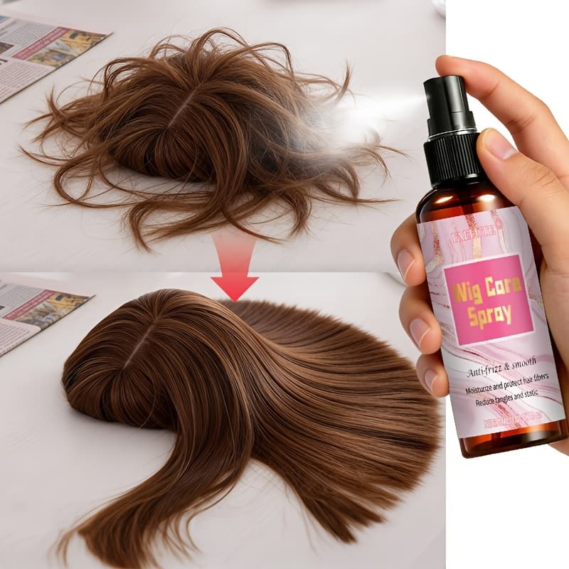 TEMU Faelute Wig Conditioner Spray Suitable For All Hairpieces & Extensions - , Anti-static Wig With Restorer, Lightweight Daily Maintenance For Detangling, & Smoothness For & Hairpieces
