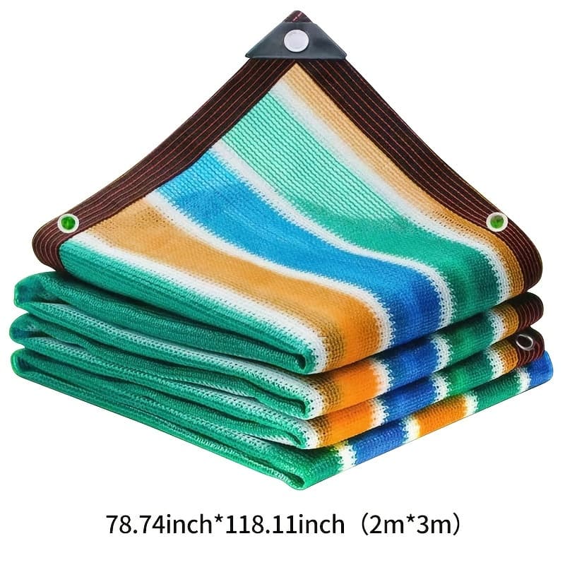 TEMU High-density Breathable Shade Net - Multicolor , Suitable For Outdoor Courtyards, Picnics, Carports And Garden Shade/balcony And Use