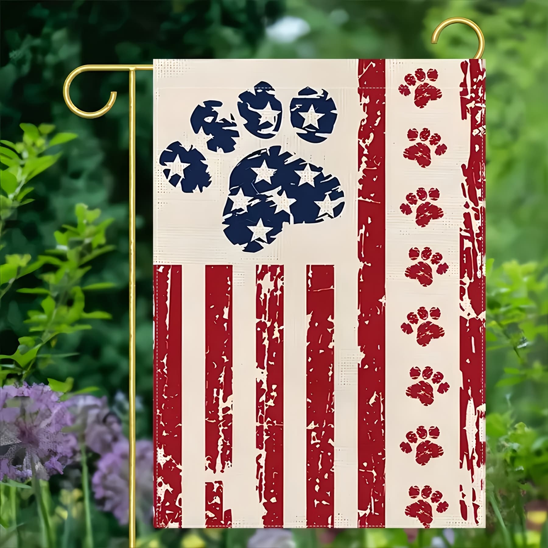 TEMU Patriotic Polyester Garden Flag With Vibrant Design, Measuring 12 By 18 Inches, Suitable For Home Decor, Outdoor Decoration, Yard Decoration, And Garden Decoration