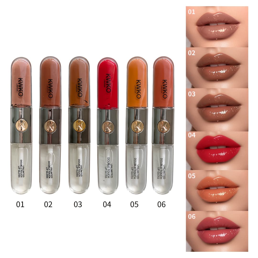 TEMU 6-color Double-ended Lip Gloss, & Matte Nude, Vintage Euro Chic, Transfer-proof, Long Lasting Hydration, Lightweight, Party Travel Must Have, Xmas Halloween Birthday Gift