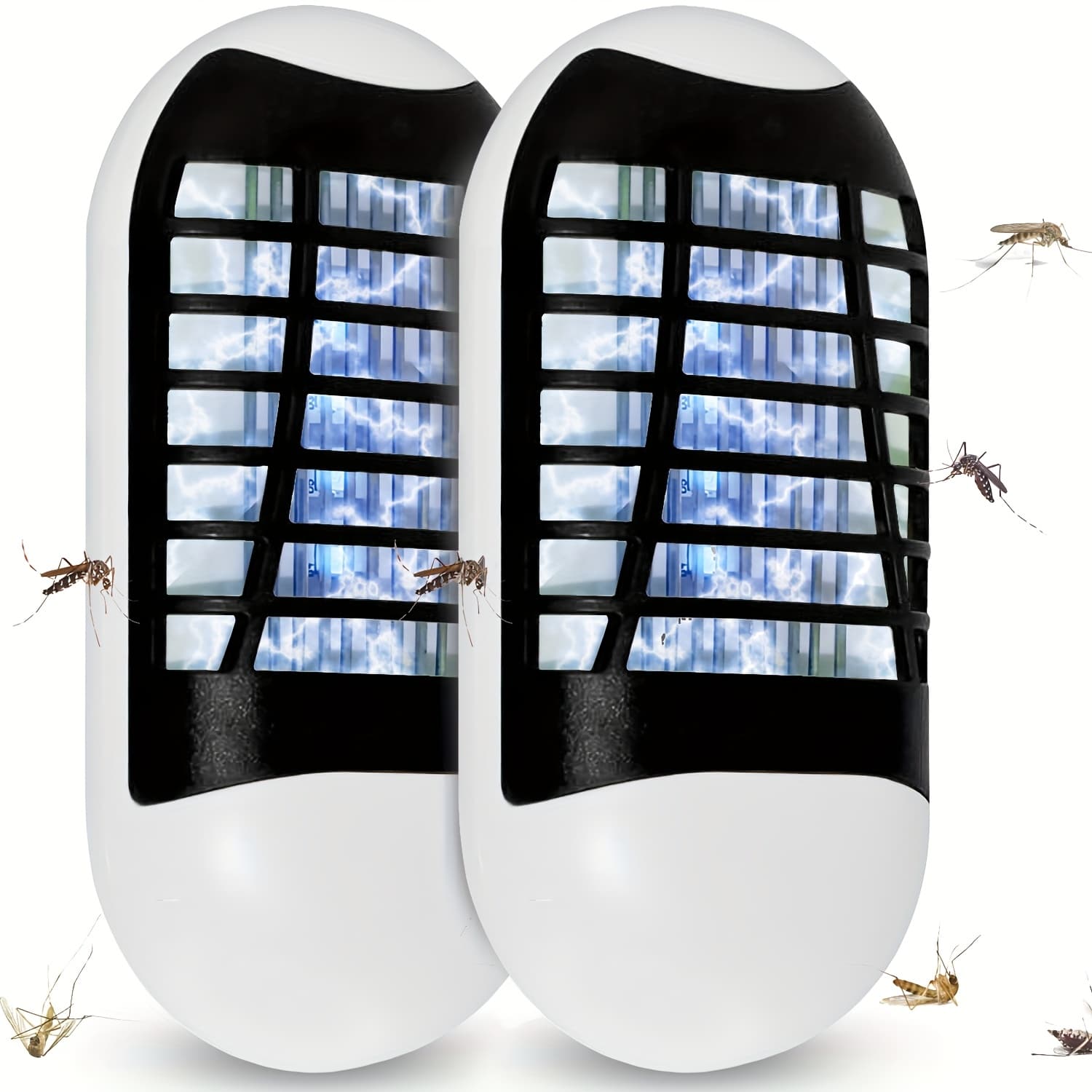 TEMU 2 Pack Plug In Bug Indoor Flying Insect Trap, Electronic Gnat Traps With Led Light For Bedroom, Kitchen, Office