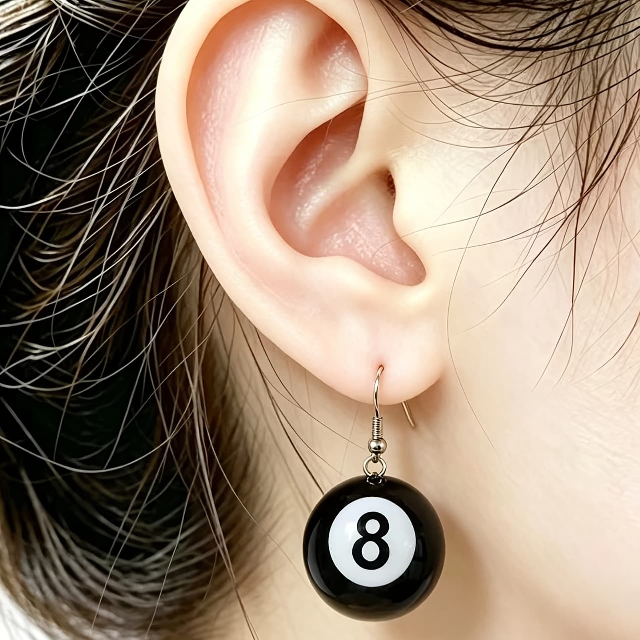 TEMU 2pcs Fashion Creative Round Ball Earrings Suitable For Outdoor Vacation Parties And Banquets, For Sisters Or Daily Wear For Women