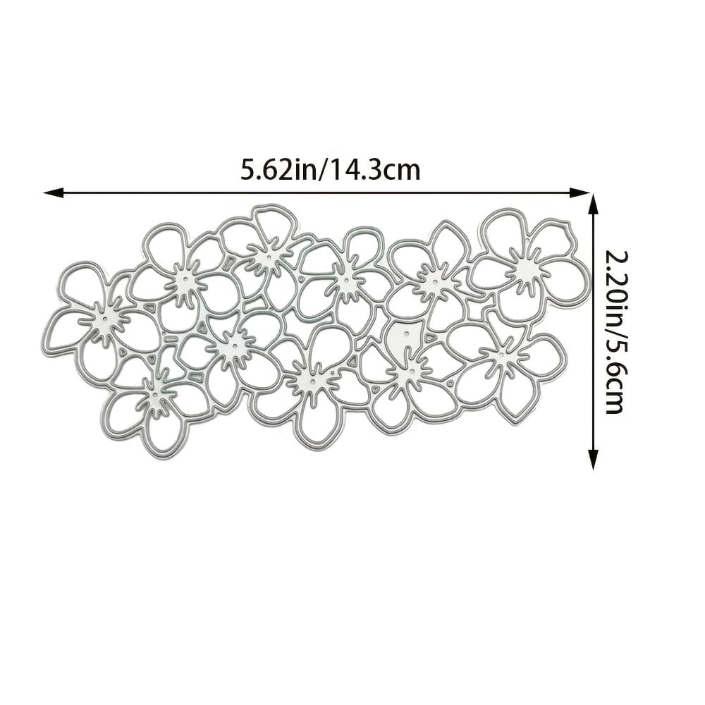 TEMU Metal Cutting Die For Scrapbooking, 3d Backgrounds Frame New Cutting Dies Album Card Making Decor Paper Craft Metal Die Cuts Party Wedding Decorations (sea Of Flowers)