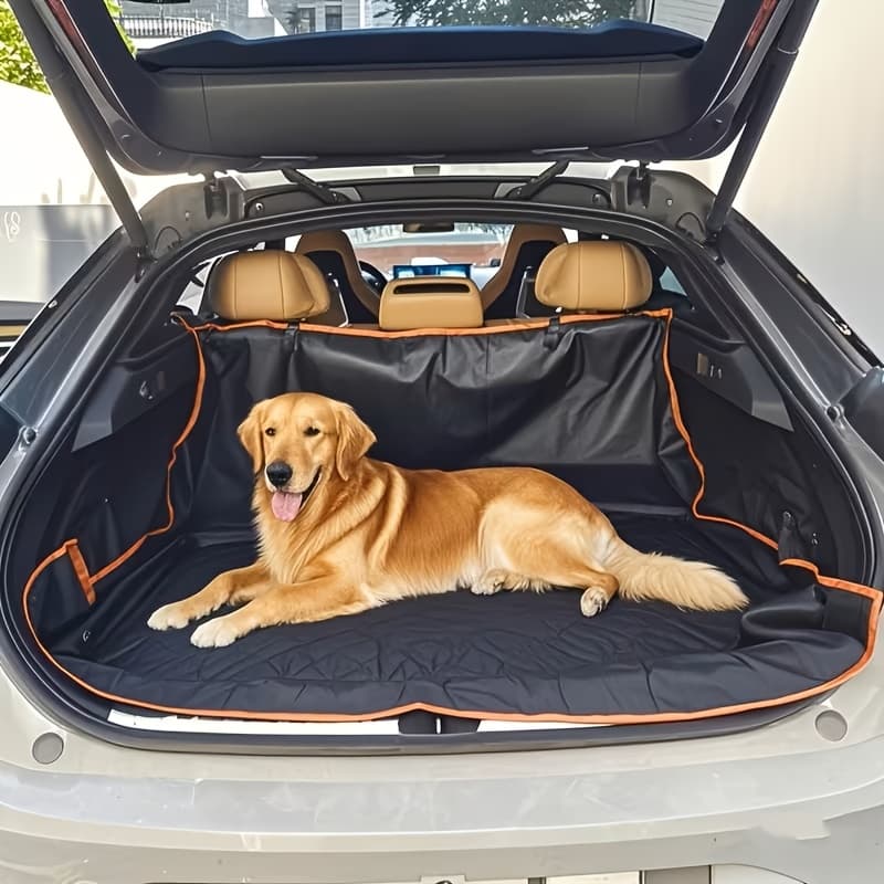 TEMU 1pc, Car Trunk Pet Mat, Waterproof, Anti-slip, Wear-resistant, Easy To Clean, Foldable, Safe And Comfortable, Essential For Pet The Car, Trunk Protection