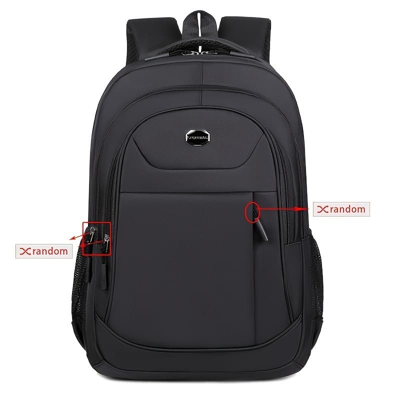 TEMU Random Zipper, 1pc Backpack, Unisex, Large Capacity Travel Bag - Hiking Pack For 17-inch Laptop And Sports Gear, Travel Bag, Business Bag, Large Bag, Multi-pocket Commuter Bag, Casual And Durable