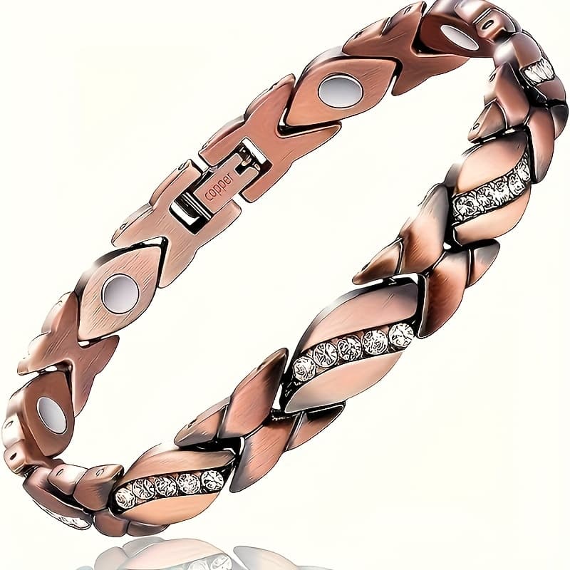 TEMU Pure Copper Bracelet Ladies - Super Magnetic Bracelet, With 3500 Magnet, Ladies Copper Bracelet, Christmas Jewelry Gift, Halloween