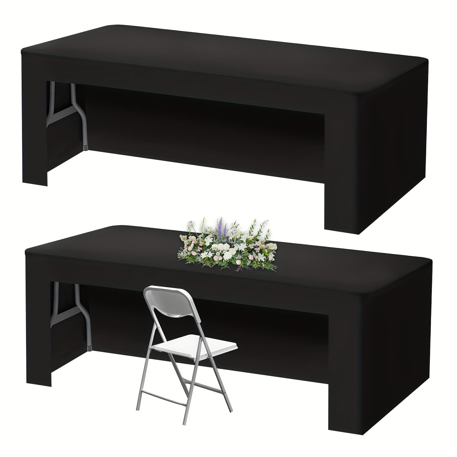 TEMU Tomnk 2pcs 4 Feet/6 Feet/8 Feet Large Opening 3d Tablecloths, Tablecloth, Suitable For Dinner Parties, Kitchen , Easter Decorations, Table Covers For Tables Soft And Comfortable