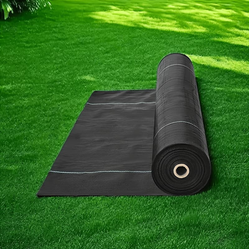 TEMU 1 Pack, Heavy Duty Black Weed-suppressing Fabric Landscape Fabric Weed Barrier Roll For Garden, Vegetable Patch And Flower Bed Control