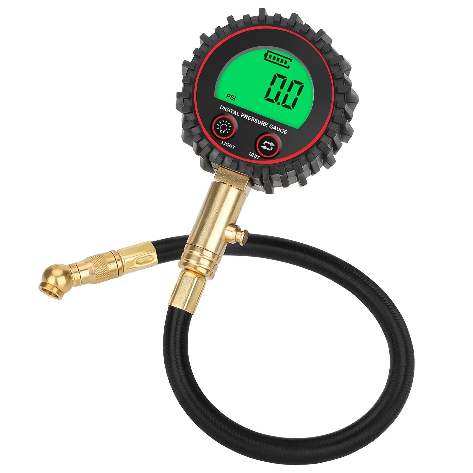 TEMU 3-255 Psi High Tire Pressure Gauge With Easy-to-read Lcd Display, For Trucks, Cars, Rvs & Bike
