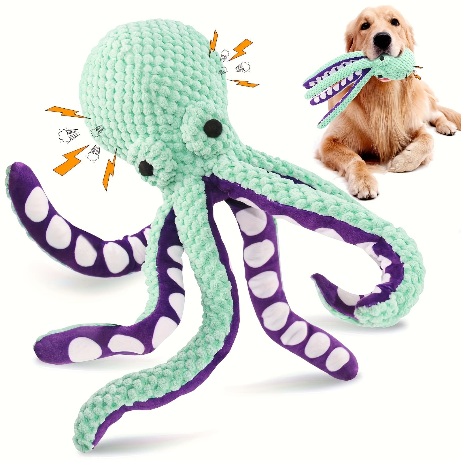 TEMU Large Squeaky Dog Toys- Plush Dog Toys With Soft Fabric For Small, Medium, And Large Dogs Daily Companionship, Training Reward Gift, Without Battery