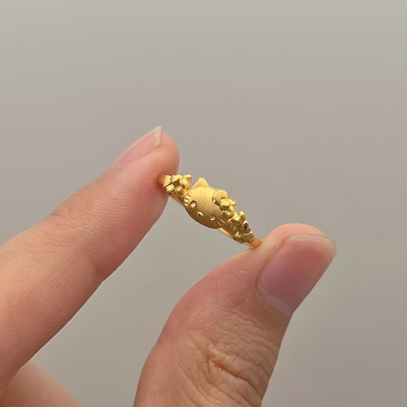 TEMU Sweet Hellokitty Ring Female Ancient Method Laras Kitty