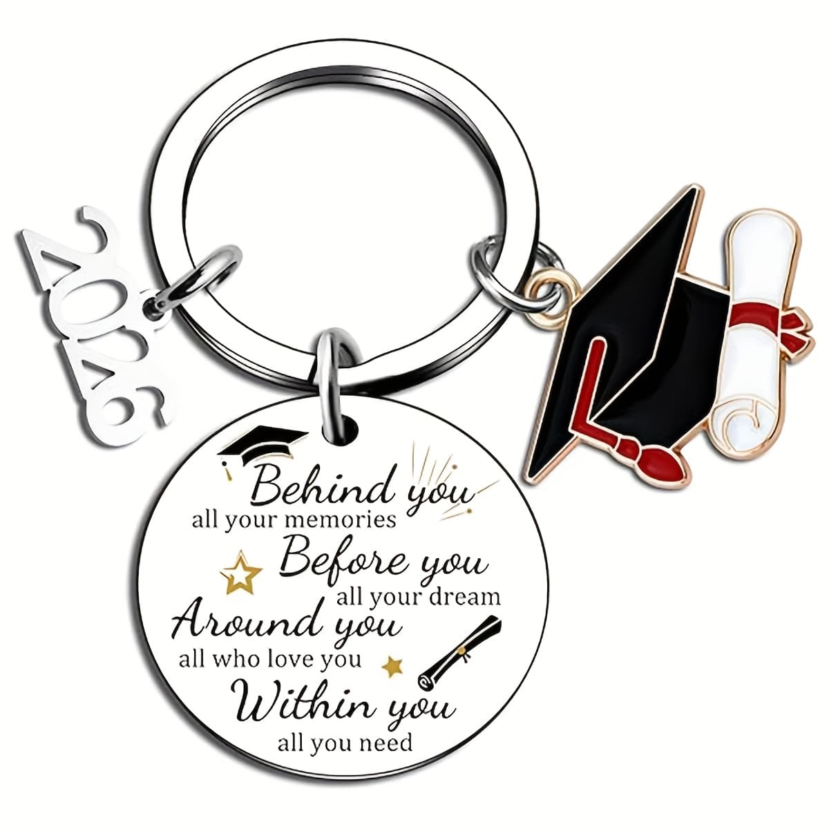 TEMU The 2026 Graduation Gift Is For Her, The Graduating Class Of 2026, A High School Graduation Keychain, Congratulating Doctoral University Teachers