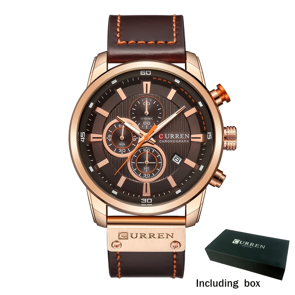 TEMU Men Watches Men's Chronograph Sport Wrist Date Quartz Wristwatch